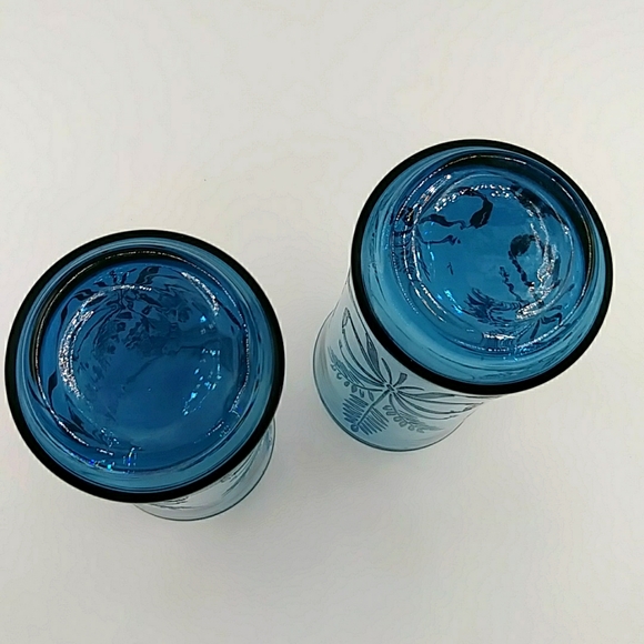 🦋HP! 2 Large Libbey Blue Bolero Wheat 6.5" Glasses. - Picture 3 of 7